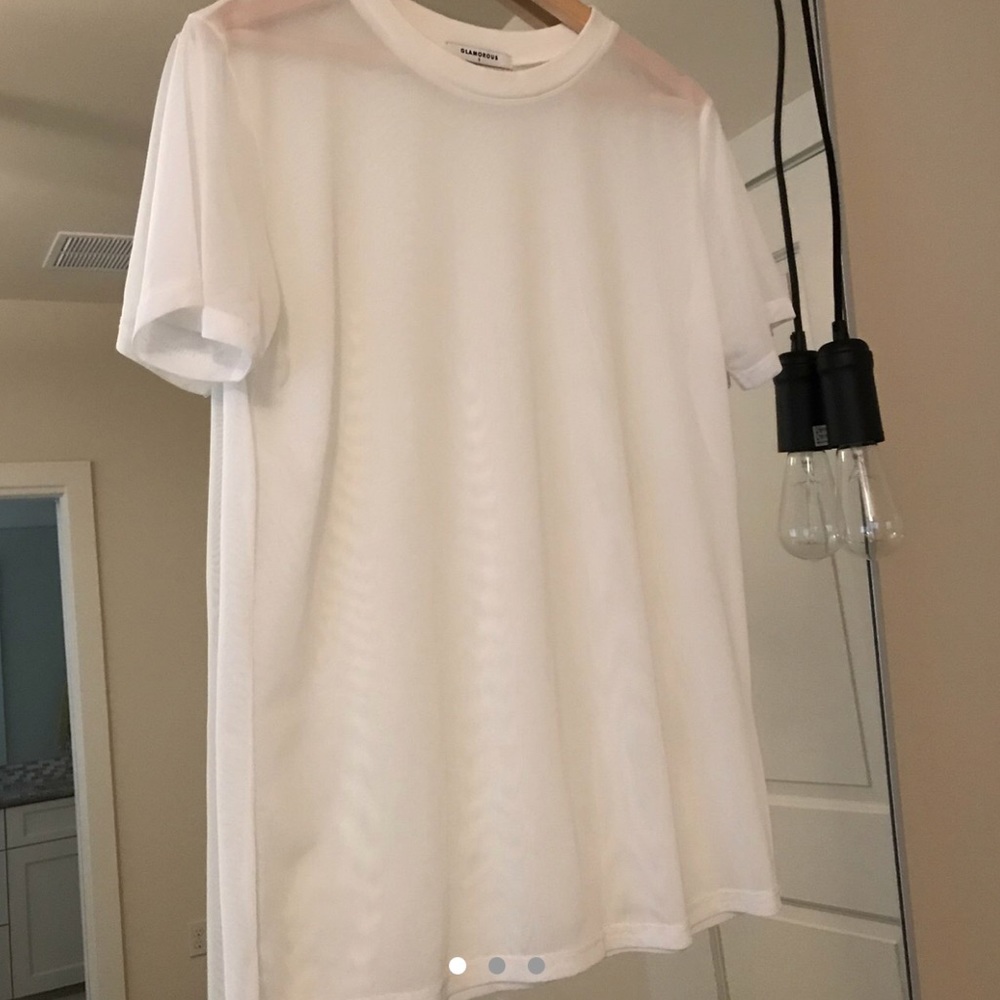 White Mesh Top